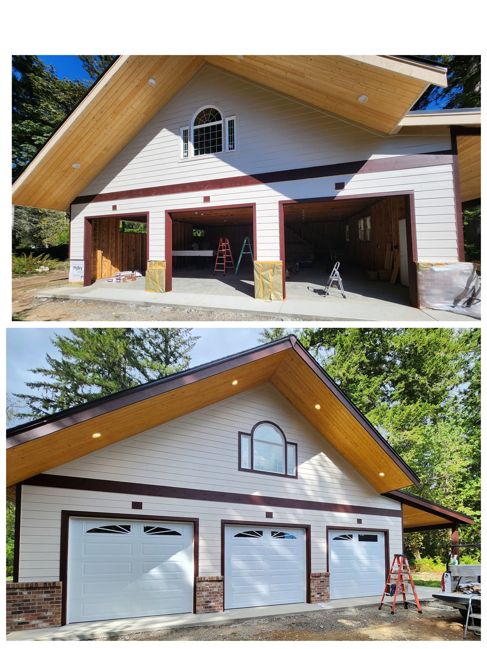 Triple Garage Transformation with Amarr Lincoln 1000 Doors in Port Orchard image