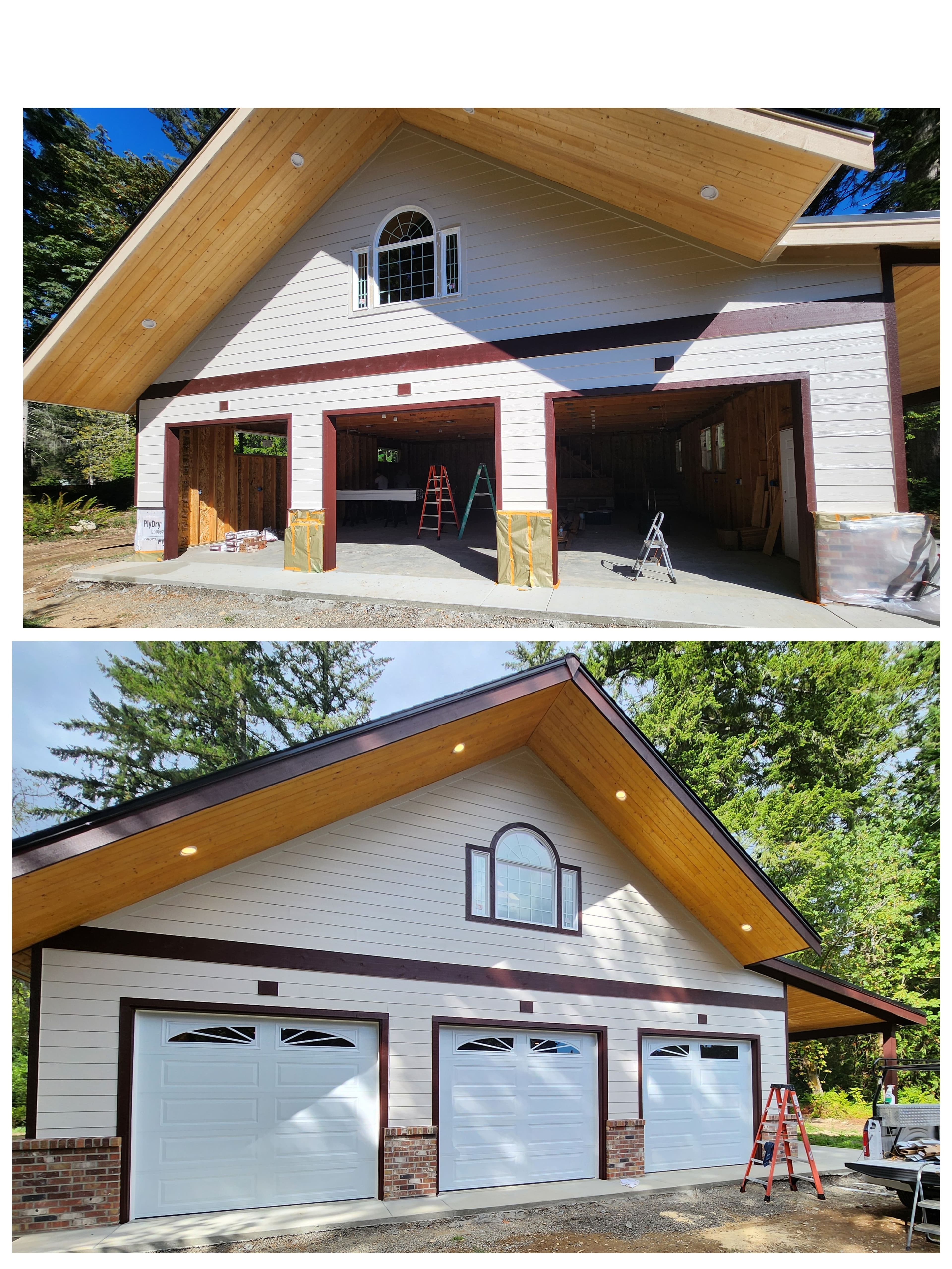 Project Triple Garage Transformation with Amarr Lincoln 1000 Doors in Port Orchard image