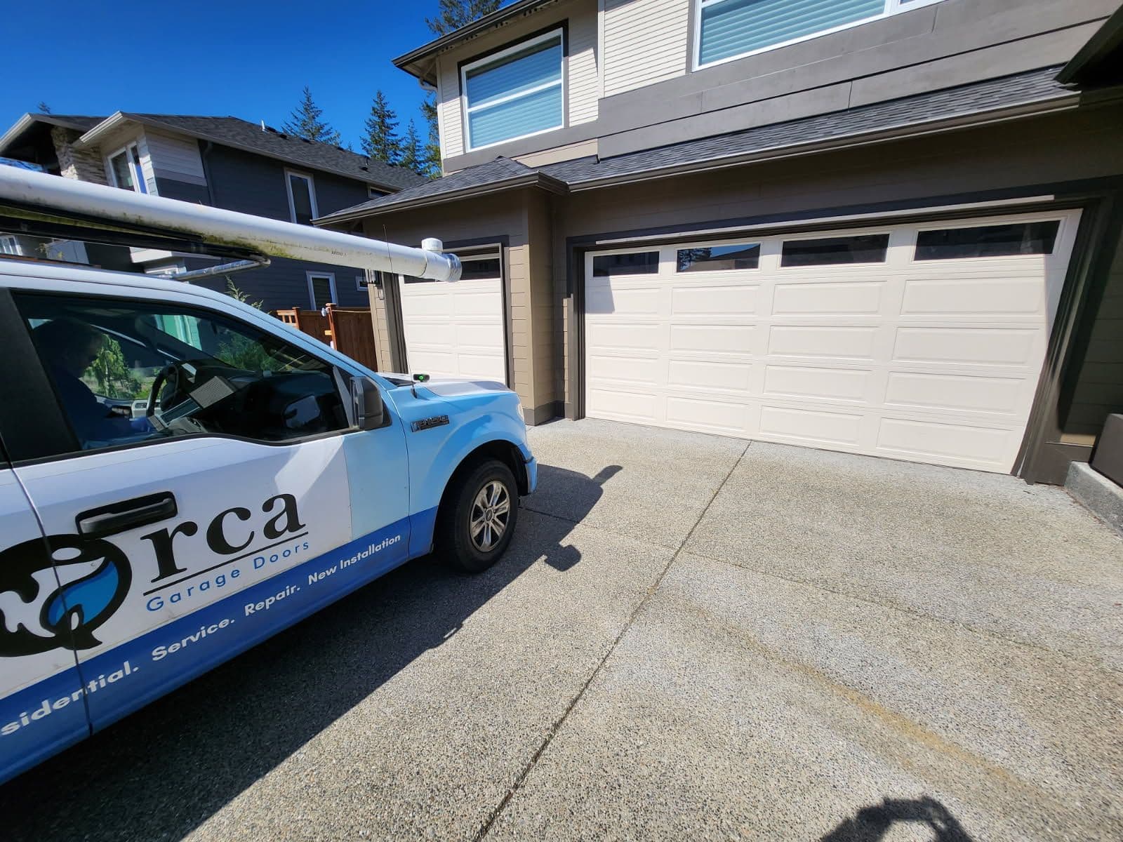 Sunny New Garage Door Installation in Seabeck image